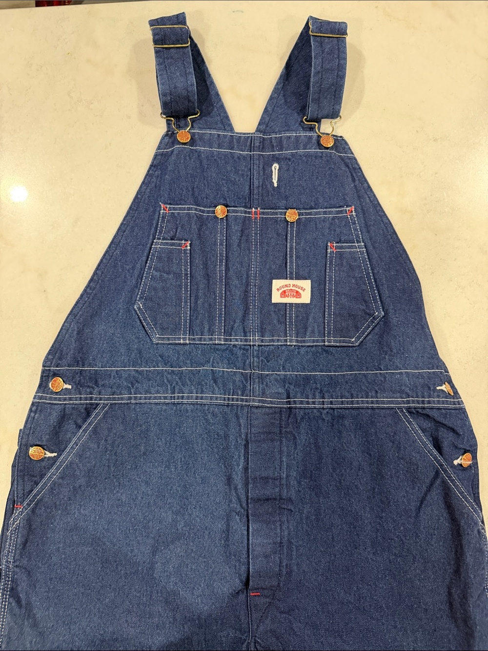 Relaxed Fit Men's Denim Overalls - Blue